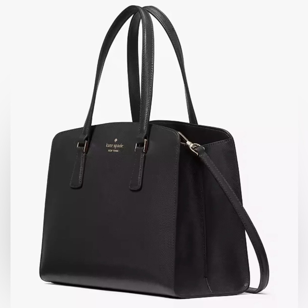 Kate Spade Black Saffiano Leather Perry Medium Satchel NWT - Picture 5 of 13